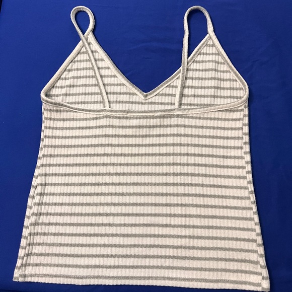 Striped grey and white tank top - Picture 2 of 2